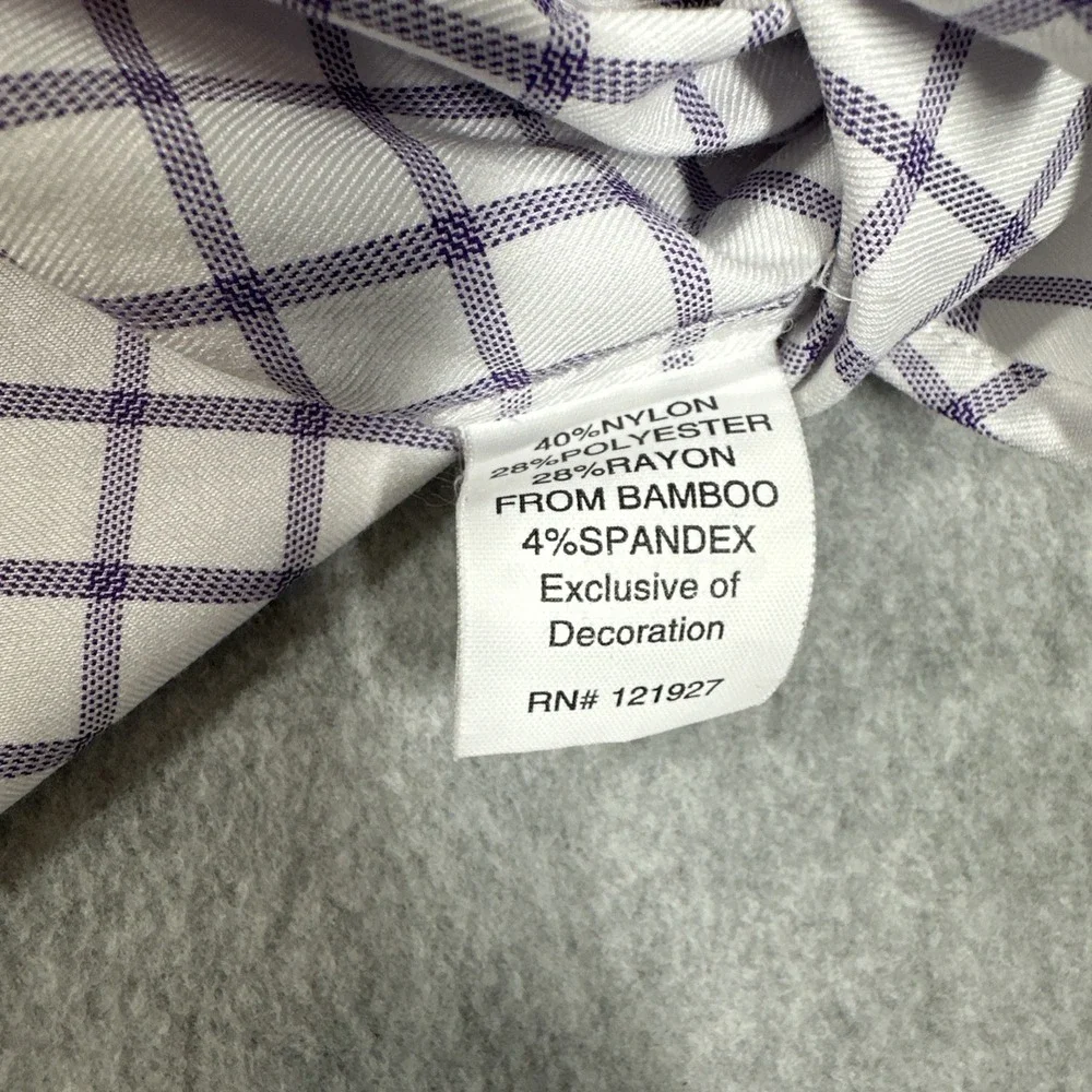 Johnnie O Men's PrepFormance Purple Plaid Button Down Stretch Shirt XXL
